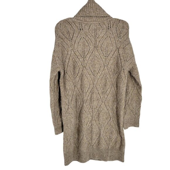Sundance XS Sweater Dress Beige Patterned Acrylic/Wool Blend Cozy Boho - Picture 4 of 4